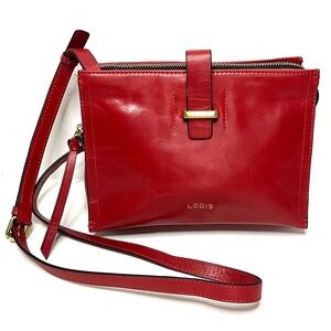 Lodis Red Leather Crossbody